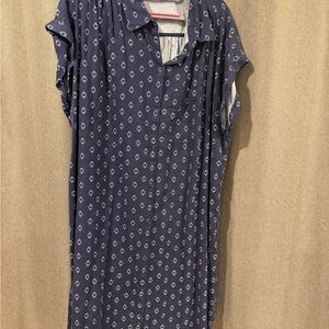 Old Navy Blue and White Patterned Dress